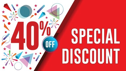 Special offers up to 40 percent off, banner templates, special offer sales promotions. vector template illustration