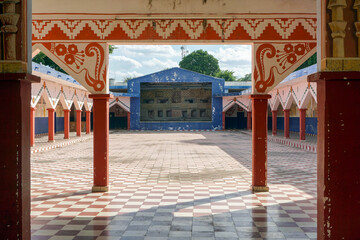 Inside of a building in an oriental style