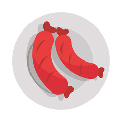 sausages on plate
