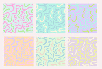 Vector seamless colorful abstract patterns collection - vector illustration, eps stock illustration