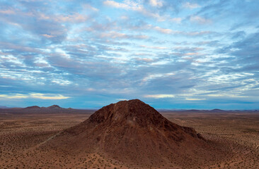 landscape with blue sky and clouds