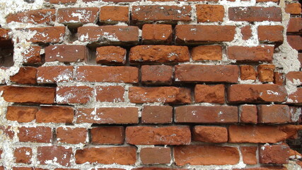 Obraz premium abandoned red brick ruins