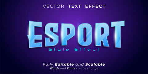 Esport Text effect, Editable three dimension text style