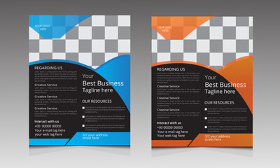 Modern Corporate business flyer design,Vector illustration design 2022 
