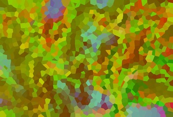 Abstract yellow-green crystallized background. Bright saturated shades. Background for the cover of a book, laptop.