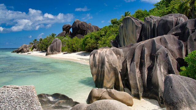 Anse Source d&rsquo;Argent Beach in La Digue, Seychelles