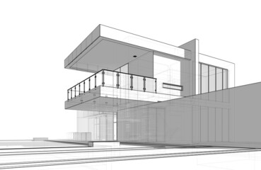 Fototapeta premium sketch of a house