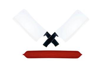 Butcher long knife. vector illustration