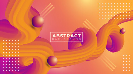 3D fluid abstract vector trendy modern blend background illustration.