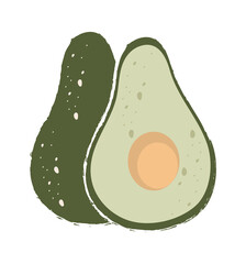 avocado grunge icon