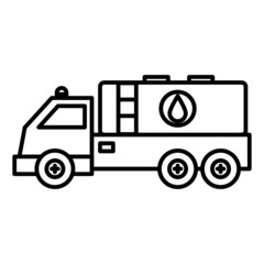 Water tank truck icon