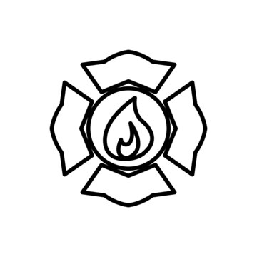 Fire fighter symbol icon