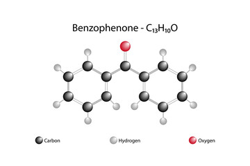 Molecular formula of benzophenone. Benzophenone is one of the most commonly used light sensitizers in photochemistry.