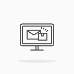 Email Delivery icon. Editable Stroke and pixel perfect. Outline style. Vector illustration. Enjoy this icon for your project.