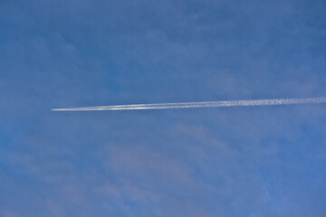 Airplane on the sky - obrazy, fototapety, plakaty