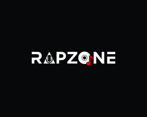 RAPZONE Logo Design | Creative Minimal RAPZONE Logo Design | Unique RAPZONE Music Logo