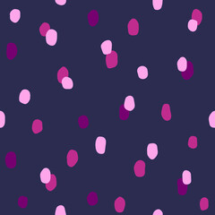 Seamless colorful polka dot pattern. Vector abstract background with hand drawn spots.