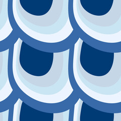 Illustration A seamless pattern on a square background - the scales of a fish, mermaid or dragon. Design element