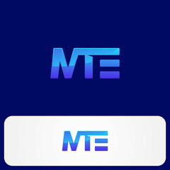 Technology design MTE letter logo concept design