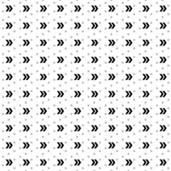 Square seamless background pattern from geometric shapes are different sizes and opacity. The pattern is evenly filled with big black double arrow symbols. Vector illustration on white background