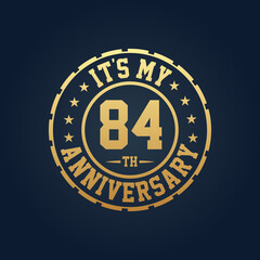Fototapeta premium It's my 84th Anniversary, 84th Wedding Anniversary celebration
