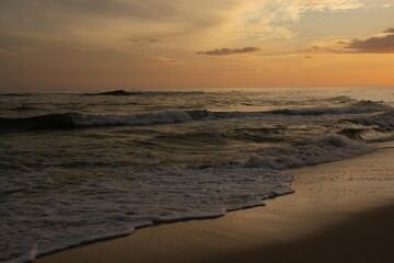 sunset on the beach