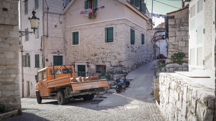 Cobbled Stone streets in Split, Croatia