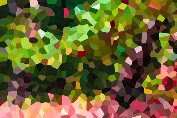Dark green and pink seamless mosaic chaos