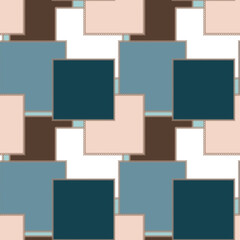 Seamless pattern on a square background - patchwork quilt. Design element.