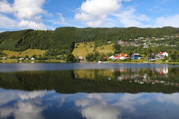Fototapeta premium Summer lake in Norway