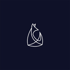 Fototapeta premium animal logo vector line template