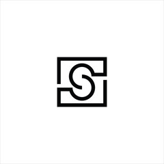 letter s logo vector line template