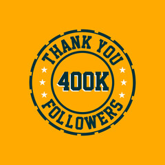 Thank you 400000 Followers celebration, Greeting card for 400k social followers.