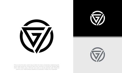 Initials GI logo design. Initial Letter Logo.	
