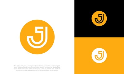 Initials J logo design. Initial Letter Logo.	
