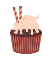 cupcake with waffer stick
