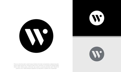 Initials W logo design. Initial Letter Logo.	
