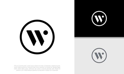 Initials W logo design. Initial Letter Logo.	
