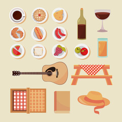 set of picnic