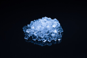 Ice crystal cubes, space for text or design.