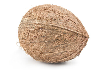 Coconut on a white background