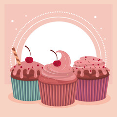 sweet cupcakes pastry