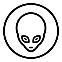 Obraz premium Alien Flat Icon Isolated On White Background