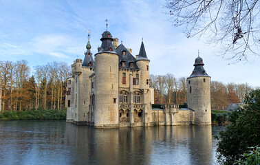 Fototapeta na wymiar Castle of Vorselaar, Castle De Borrekens, Vorselaar, Belgium.
