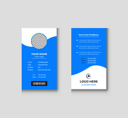 professional business identity card and  Corporate official id card design template