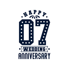 7 Anniversary celebration, Happy 7th Wedding Anniversary