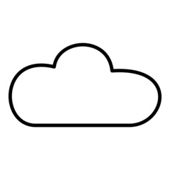Cloud Flat Icon Isolated On White Background