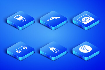 Set Garden pitchfork, Ukrainian cossack, Church tower, Embroidered towel, Vintage pistols and Flag of Ukraine icon. Vector