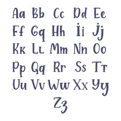 Handwritten lettering vector font aphabet