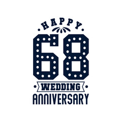 68 Anniversary celebration, Happy 68th Wedding Anniversary